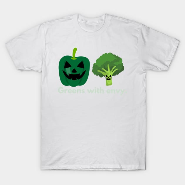 Greens with envy | Funny Halloween design T-Shirt by Fayn